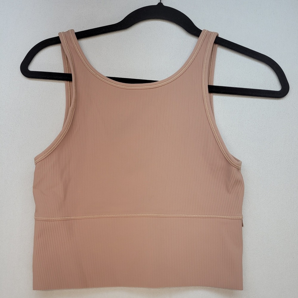 Lululemon Power Pivot Ribbed Tank Women 6 Pink Clay Athleticwear Sport